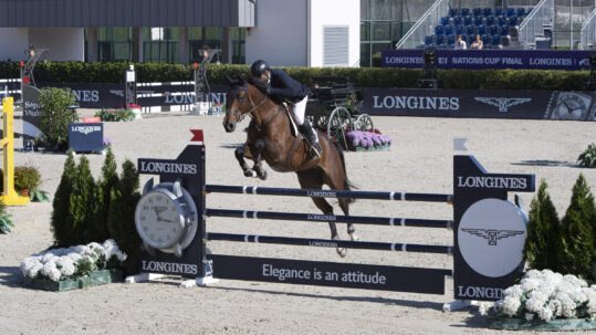 Salto a caballo en el 112.º Concurso de Saltos Internacional - Patrocinador oficial Longines