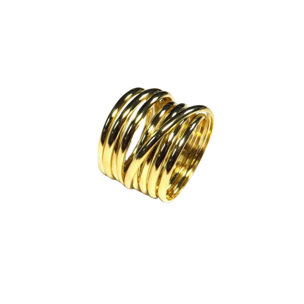 Anillo de Oro de Suïssa Joiers - Estilo Retro de los 80