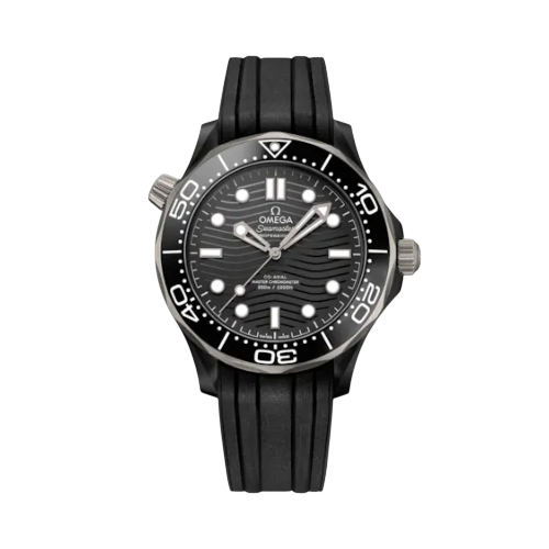 Omega Seamaster Diver 300M Black Ceramic de 43,5 mm con correa de caucho