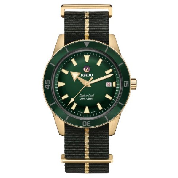Reloj Bronce Verde & Nato Captain Cook Rado