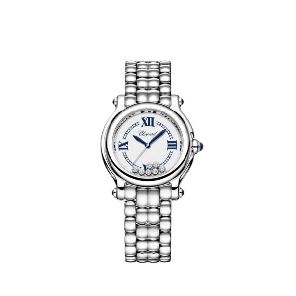 Chopard Happy Sport The First 33mm steel watch with seven moving diamonds
