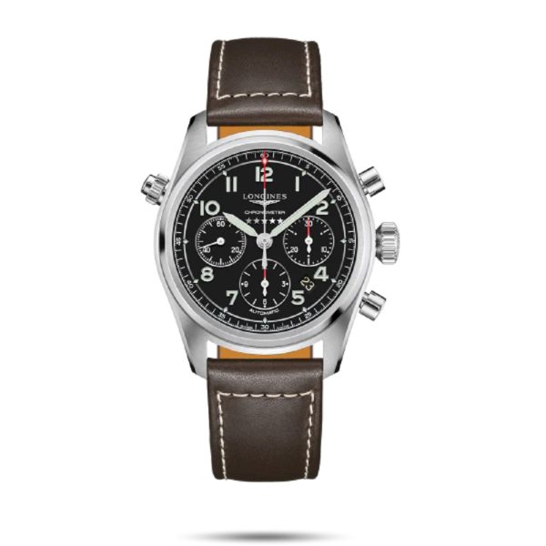 STEEL WATCH & LEATHER 42 MM AUTOMATIC CHRONOGRAPH SPIRIT LONGINES L3820LB