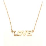 Collar or rosa & diamants Love Suïssa Joiers