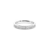 Anell d'or blanc & diamants 0,14 CT Suïssa Joiers