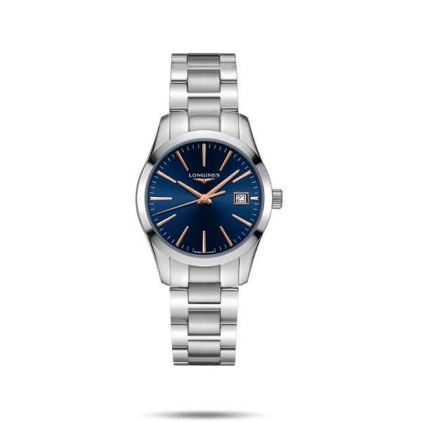 STEEL WATCH & BLUE DIAL 34 MM CONQUEST CLASSIC LONGINES L2386