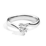 Anell d'or blanc de 18 qt amb diamant talla brillant,Recarlo