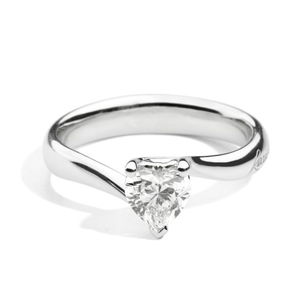 Bague en or blanc 18 kt avec diamant taille brillant Recarlo