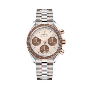 Omega Speedmaster 38 Sedna Gold Ivory Brown Chronograph