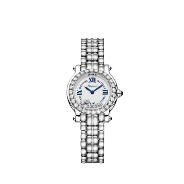 Chopard Happy Sport The First 26mm diamond bezel watch with five moving diamonds