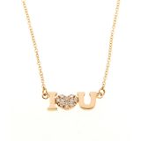 Collar or rosa & Diamants I❤U Suïssa Joiers