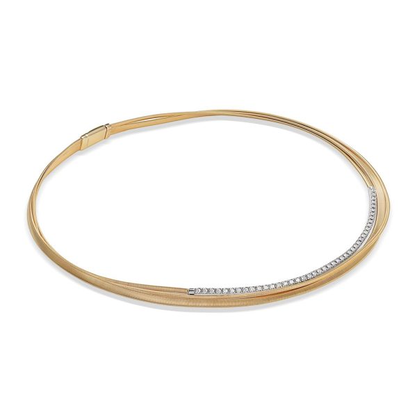 Multi-Stand 18K Yellow Gold Necklace & Diamonds Masai Marco Bicego