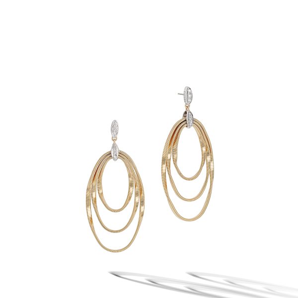 18K Gold Earrings & Diamonds Marrakech Onde Marco Bicego