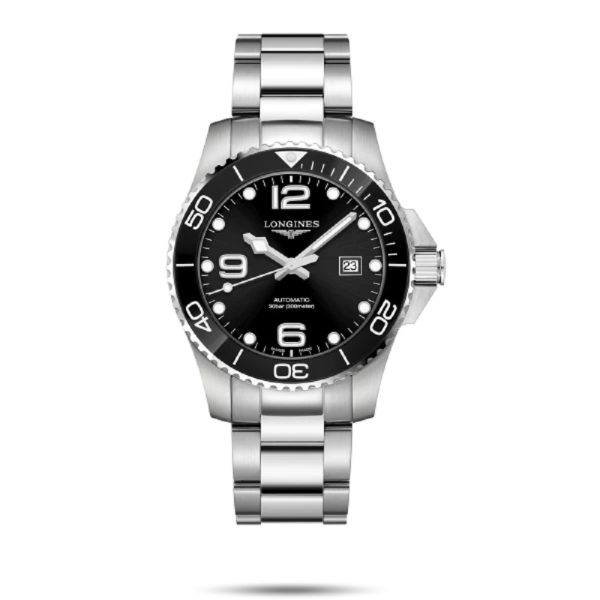 STEEL WATCH & BLACK CERAMIC 41 MM HYDROCONQUEST LONGINES L3782SB