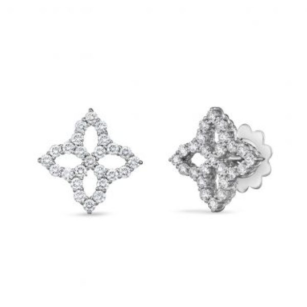 Pendientes oro blanco 18 QT & diamantes blancos Princess Roberto Coin