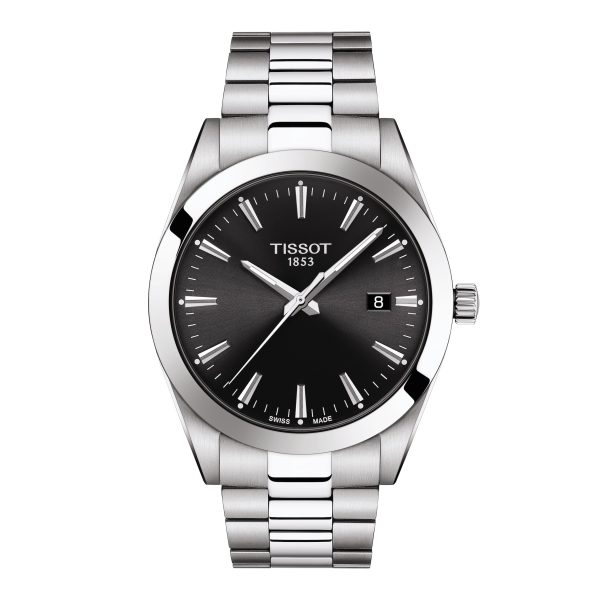 T1274BS STEEL & SILVER DIAL 40 MM QUARTZ GENTLEMAN TISSOT