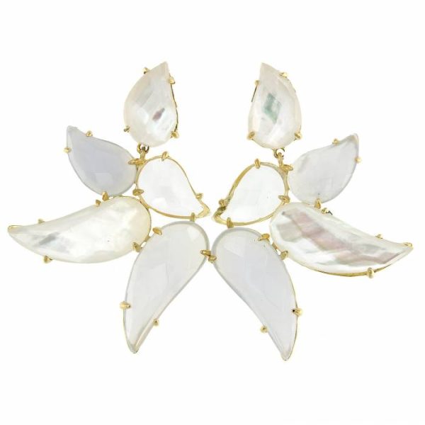 ANEMONE EARRINGS WITH CHALCEDONIA AND QUARTZ COOLOOK