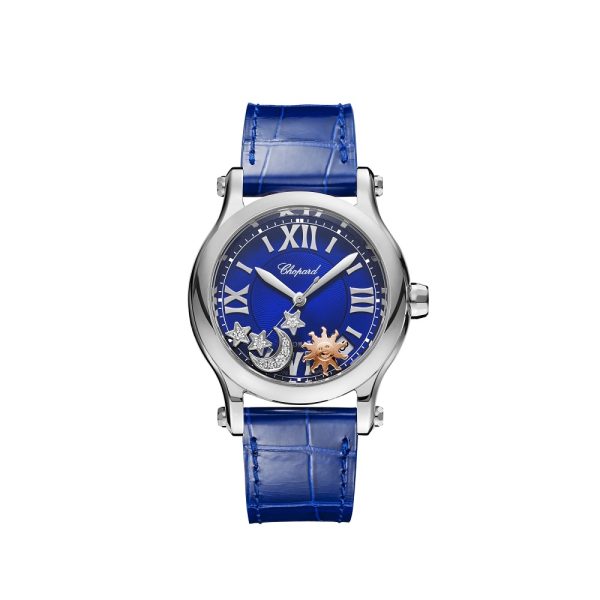 Reloj Acero & Diamantes Sun Moon Stars Happy Sport Chopard