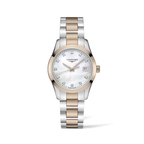 RELOJ ACERO & PVD ORO ROJO-DIAMANTES 34 MM CONQUEST CLASSIC LONGINES L2386