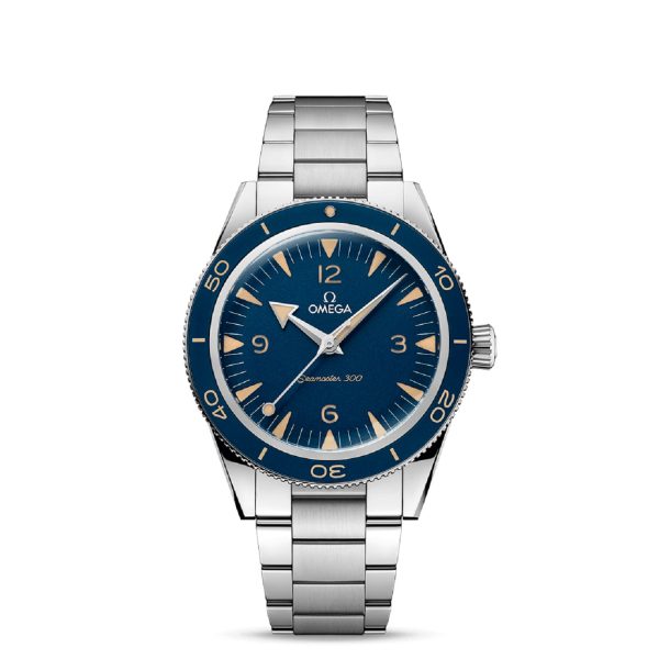 Reloj en acero & esfera azul Seamaster 300 m Omega