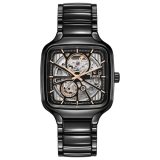 Reloj Cerámica Negro Open Heart True Square Rado R27086162