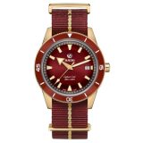 Reloj Bronce Marrón rojo & Nato Captain Cook Rado