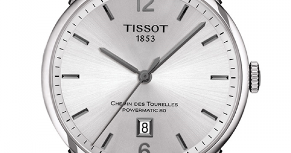 TISSOT CHEMIN DES TOURELLES POWERMATIC 80 Leather strap