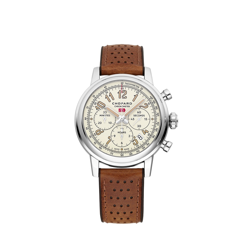 Steel Watch Leather Chronograph Mille Miglia Raticosa Chopard