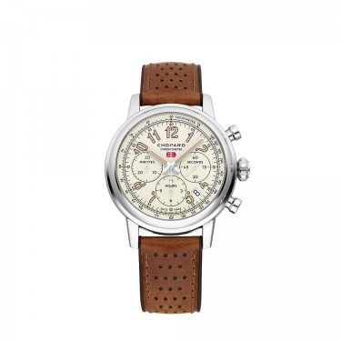 Steel Watch & Leather Chronograph Mille Miglia Raticosa Chopard 