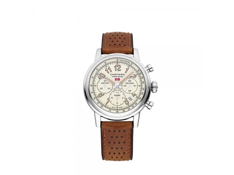 Steel Watch Leather Chronograph Mille Miglia Raticosa Chopard