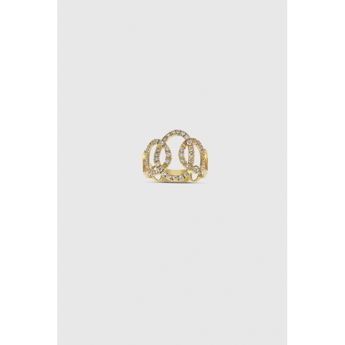 Anell d'Or groc 18 QT & Diamants Suïssa Joiers