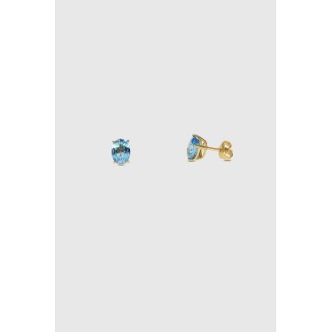 18K Yellow Gold & Natural Stones Earrings Suïssa Joiers