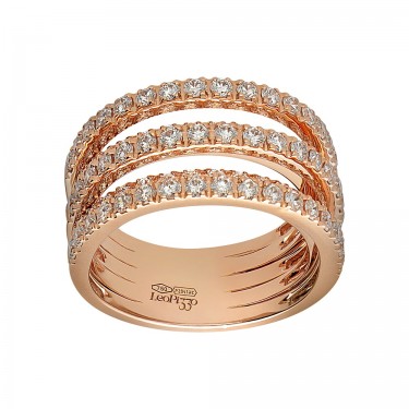 Ring in rose gold & diamonds Leopizzo