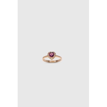 18K Rose Gold & Diamonds-Amethyst Ring Suïssa Joiers