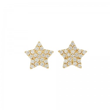 27013C1-YGD STAR SHAPED EARRINGS 18K ROSE GOLD & DIAMONDS AMORE LEO PIZZO 