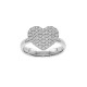 Anell Cor Or Blanc 18QT & Diamants Amore Leo Pizzo