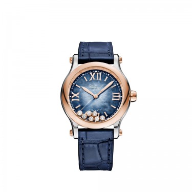Reloj Acero Oro rosa & Diamantes Madre Perla Happy Sport Chopard