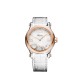 18 QT Rose Gold Steel Watch & Diamonds Mother-of-Pearl Happy Hearts Chopard