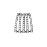 Boucles d'oreilles cartilage or blanc 18K & diamants Earcuff Leo Pizzo