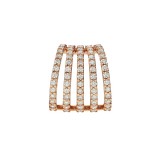 Boucles d'oreilles Cartilage Or rose 18 K & Boucles d'oreilles Diamants Leopizzo
