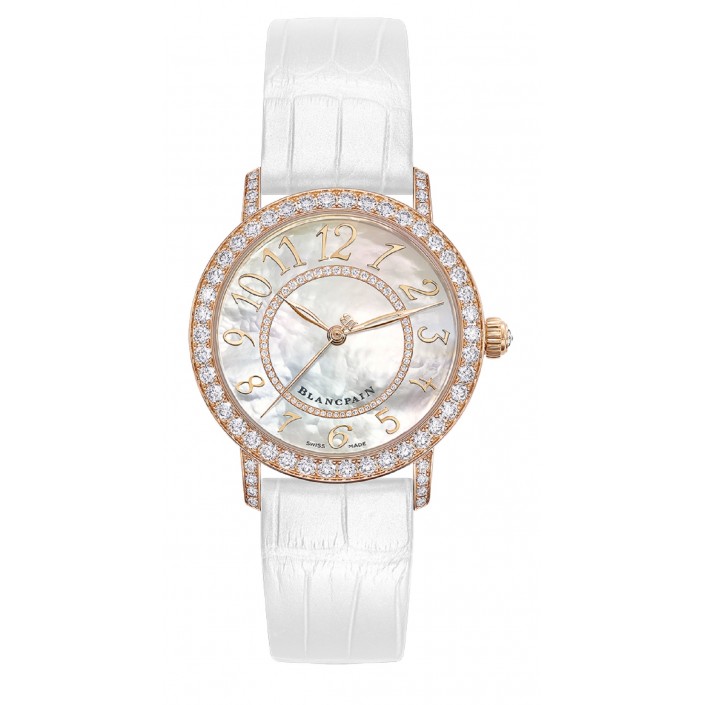 WOMEN'S WATCH LADYBIRD RED GOLD & NATURAL MOTHER-OF-PEARL-DIAMONDS AUTOMATIC BLANCPAIN 3660MPD
