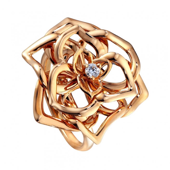 18 KT ROSE GOLD RING & DIAMOND COLLECTION ROSA PIAGET