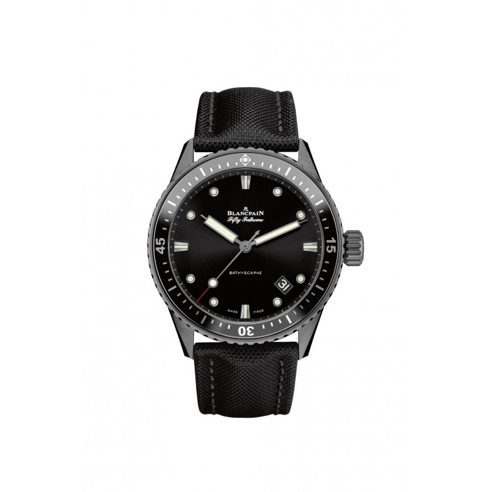 BLACK CERAMIC WATCH BLACK DIAL FIFTY FATHOMS BATHYSCAPHE