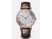 Rose gold watch brown leather with date Classique Breguet