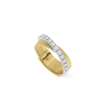 AG330B-YGD BAGUE MULTI-STAND OR JAUNE 18K & DIAMANTS MASAI MARCO BICEGO