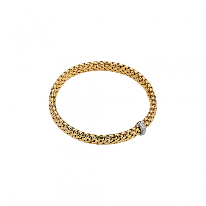 Bracelet en or rose 18 ct avec petits diamants pavés Vendome Fope