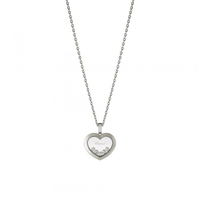 Necklace chopard happy diamonds white gold diamonds | Ideal Joyeros