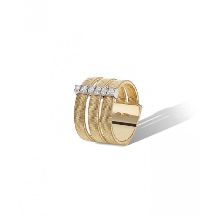 18K YELLOW GOLD RING & DIAMOND PLATE MASAI MARCO BICEGO AG345BYW-YGD