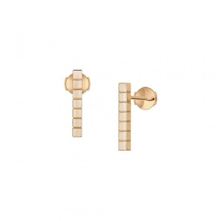 Boucles Or rose d'oreilles Ice Cube Chopard