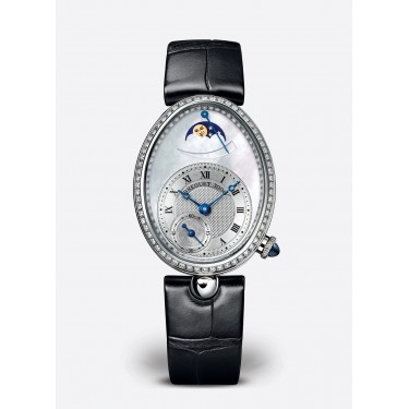 18K White Gold Watch & Mother of Pearl Diamonds Reine de Naples Breguet