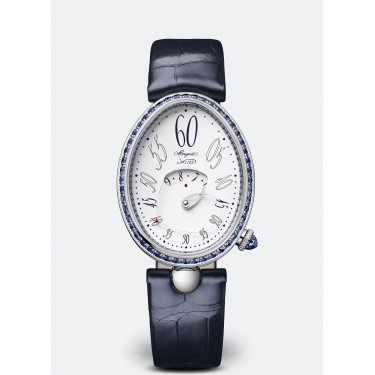18 QT White Gold Watch & Blue Sapphires Reine de Naples Breguet